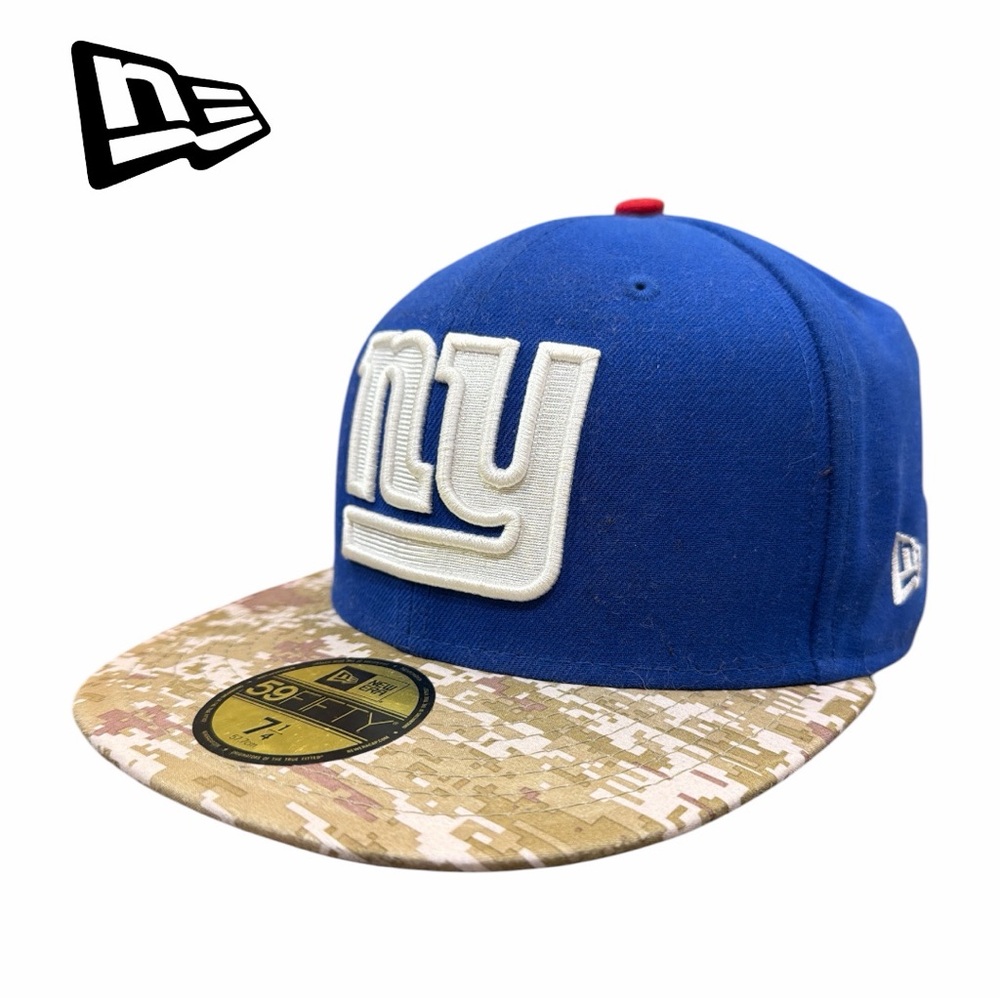 New Era NFL NY Giants Royal Active Two-Tone Camo 59FIFTY Fitted Hat - Size 7 1/4
